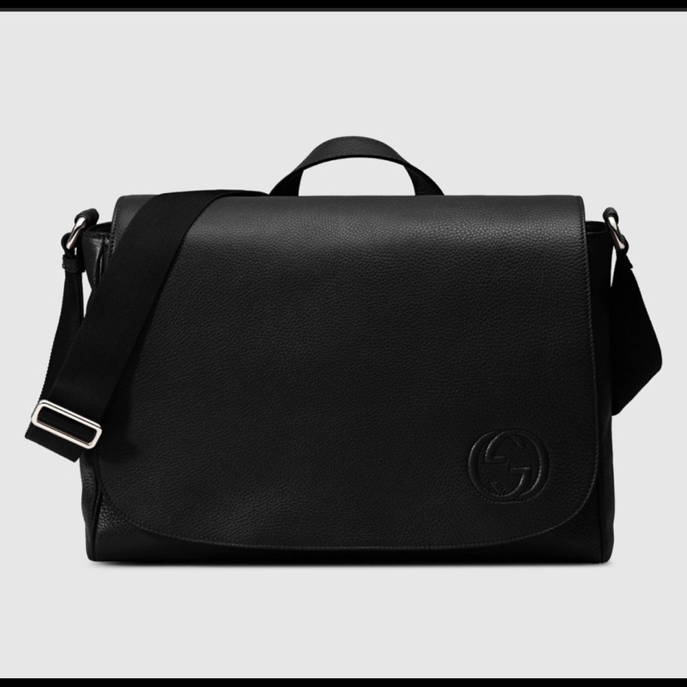 Black soho diaper bag